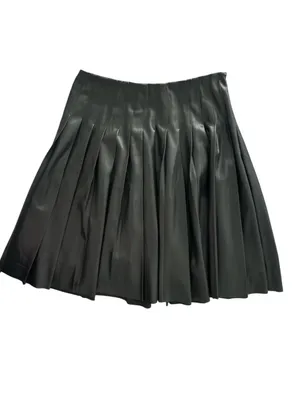 Womens Black Pleated Midi Skirt - Classic Chic thumbnail 2