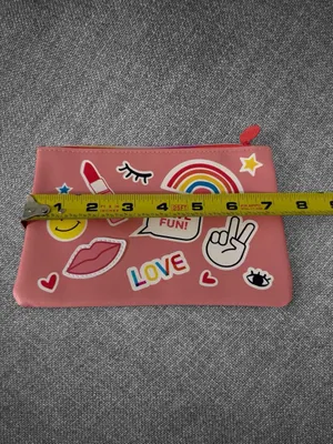 IPSY Pink Makeup Cosmetic Pouch Rainbow Emoji Zipper Travel Organizer Bag thumbnail 4