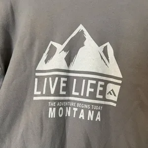 Charcoal Gray Mountain Peak Hoodie - Montana thumbnail 2