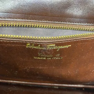 Salvatore Ferragamo Vintage Brown Clutch thumbnail 8
