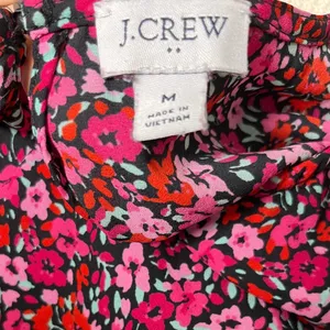 Romantic Floral Long Sleeve Blouse Pink Red‎ J.Crew Womens Size M thumbnail 4