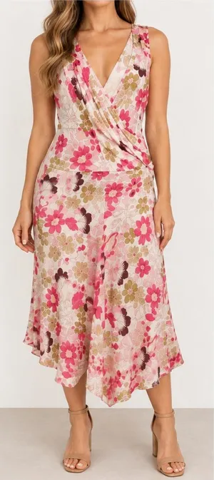 Crystallitis Floral Dress‎ Pink Size undefined thumbnail 1