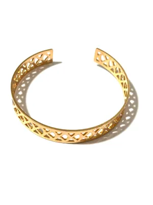 Gold tone bangle bracelet thumbnail 2