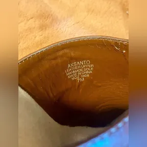 Anne Klein iflex Santo Medium Brown Leather Slip On Mules Heel thumbnail 9