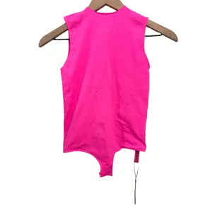 SKIMS ESSENTIALS CREWNECK SEAMLESS BODYSUIT in PINK HIGHLIGHTER NEW S/M thumbnail 5