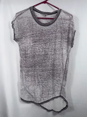 BKE Burnout High Low T-Shirt Gray Size S thumbnail 1