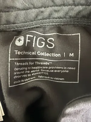 FIGS Zamora Jogger Scrub Pants Size M Black Technical Collection W1ASW2005 thumbnail 3