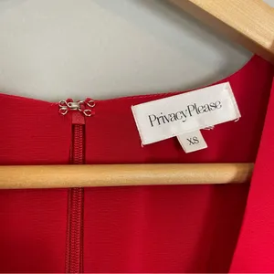 Revolve Dress Privacy‎ Please Red Lobster Asymmetrical Sz XS Ruffle Gown NO BELT thumbnail 7