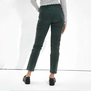 American Eagle Corduroy‎ Crop Pants Mom Straight Jean Teal Green 4 Y2K Twee thumbnail 3