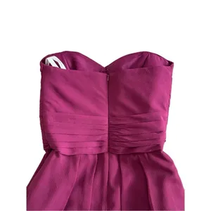 David’s Bridal Strapless Plum Dress Size‎ 4 Bridesmaid Formal Back Zip thumbnail 5