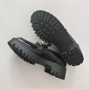 Guess Women's Hillford Shiny Black Faux Leather Platform Chunky Loafers Sz 7.5 thumbnail 9