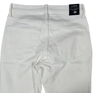 J Crew‎ Full Length Flare Jeans White Signature Stretch Size 25 thumbnail 4