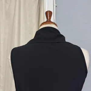 RMD Los Angeles Black Sleeveless Waterfall Duster Vest Belted Open‎ Front Small thumbnail 8