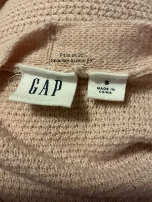 GAP Womens Small Soft Pink Textured V-Neck Pullover Sweater Long Sleeve thumbnail 3