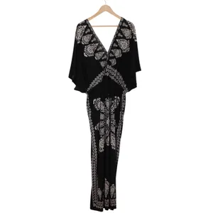 Unbranded Maxi Dress Womens 3X Black Medallion Print Excellent thumbnail 2