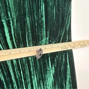 Enza Costa Silk Blend Textured Velvet Tank Green Maxi Dress Womens Size Small thumbnail 12
