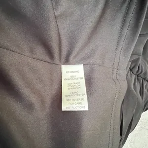 NWT En Creme Black Pleated Velour Chiffon Dress‎ Size Small S thumbnail 6