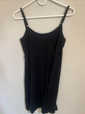 Hanro Juliet Babydoll Black Chemise EUC thumbnail 5