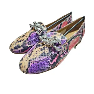 Donald J Pliner Nolin Womens Snake Mini Viper Leather Loafers Size 6 thumbnail 2