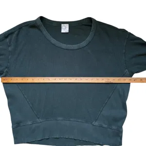 OFFLINE By Aerie Wow! Waffle Knit Oversized Long Sleeve Size S Tshirt Dark Green thumbnail 12