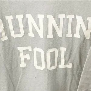 Wildfox Size Small Grey‎ Running Fool Baseball Ringer Crewneck T-shirt thumbnail 3