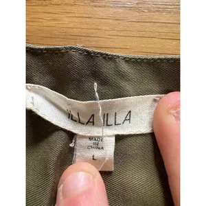 ILLA ILLA Green Size Large Fringe Embroidered Tencel Dress Boho Hippie‎ Peasant thumbnail 3
