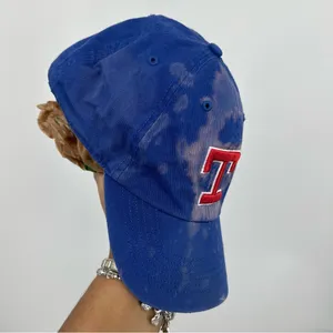 47 Brand Texas Rangers Custom Bleach Splatter Dad Hat 2XL Baseball thumbnail 3