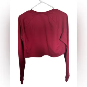 Gymshark maroon Cropped Sweatshirt Size large thumbnail 2