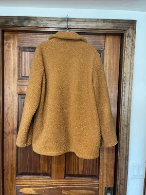 Madewell Caramel Teddy Jacket with Patch Pockets small thumbnail 4