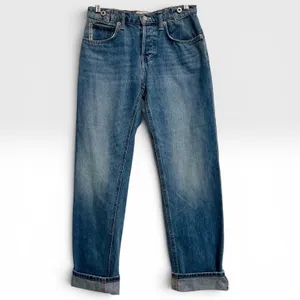 Free‎ People We The Free Slim Shade Selvedge Jeans True Blue Straight Leg 26 thumbnail 6