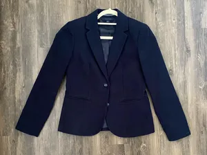 Tommy Hilfiger Navy Blue Velvet Blazer thumbnail 1