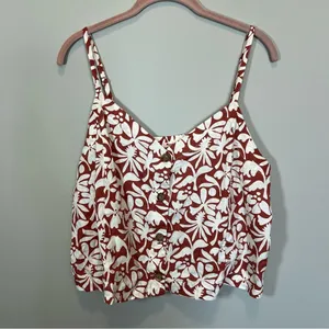 Marine Layer Celeste Hemp Cami Auburn Flora‎ Rust Women’s XL thumbnail 2