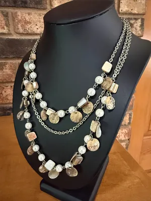 Premier Designs Coastal 3 Tier Layer  Necklace thumbnail 2