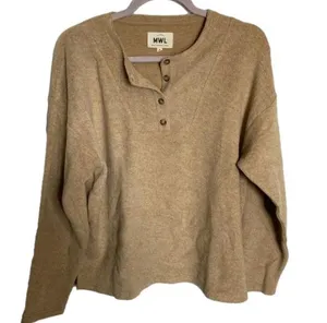 MADEWELL MWL Cozybrushed Henley Top Medium thumbnail 2