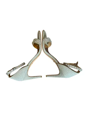 Badgley Mischka Collection Urina Heeled Sandal Platinum Womens Size 9 thumbnail 9