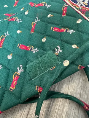 Vintage Vera Bradley Golf Print Quilted Crossbody Bag thumbnail 4