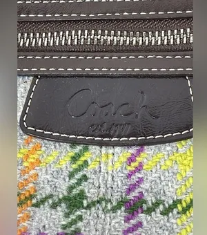 Coach Penelope Tattersall Colorful Plaid Wool Shoulder Bag Purse thumbnail 12