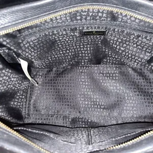Kate Spade New York Satchel‎ Crossbody Black Leather Zipper Accent thumbnail 5