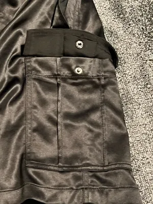 Womens Sz10 NWT White House Black Market black satin utility mini skirt thumbnail 5