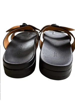 EUC Jack Rogers Leather Monica Double Knot Slide Sandals Black Size 9 thumbnail 6