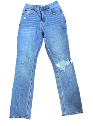 Abercrombie A&F Jeans Curve Love 90s Straight Ultra High Rise Distressed 26/2S thumbnail 1