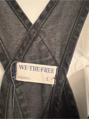 Free People We The‎ Free Black Denim Women's Overalls thumbnail 4