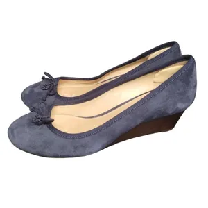 Tory Burch Women's Navy Blue Wedges Size 9M SKU 1836 thumbnail 3