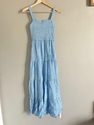 Commence Blue and White Striped Maxi Summer Dress small NWT thumbnail 2