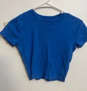 Hollister Must-Have Collection Royal Blue Baby Tee Short Sleeve Crop Top XS (E) thumbnail 1
