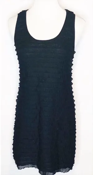 Free people lacy mesh‎ ruffle dress L thumbnail 1