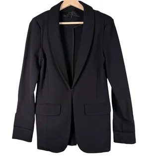 STOOSH Black Tailored Blazer Womens‎ Medium Open Front Career Work Jacket thumbnail 1