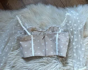 HELLO MOLLY Varinka Top In White Dot thumbnail 11