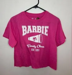 Barbie Pink Varsity Cheer Graphic T-shirt thumbnail 1