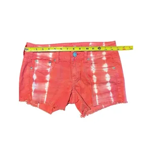 American Eagle Jean shorts Pink Womens Size 4 Stretch Tie Dye Y2K thumbnail 5